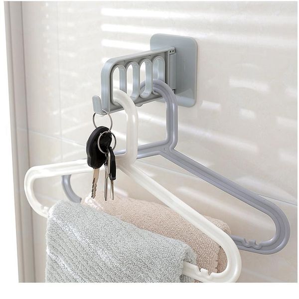 

wall-mounted glue four-hole row hook multi-function hooks nordic home wall-mounted non-marking glue hooks wall-moun wmtadf