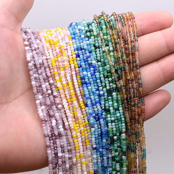 

mix colors 1x2mm rondell austria faceted crystal beads round glass beads loose spacer beads for jewelry making diy wholesale wmtobb