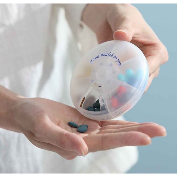 

weekly rotating pill box travel pill case splitter pill organizer medicine box 7 day cutter tablet container pastillero 3 wmtutj