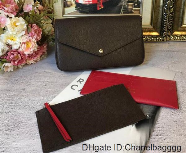 

3pcs set classic fashion women designger handbags genuine cowhide leather laser hardware crossbody shoulder chain bags wallet c