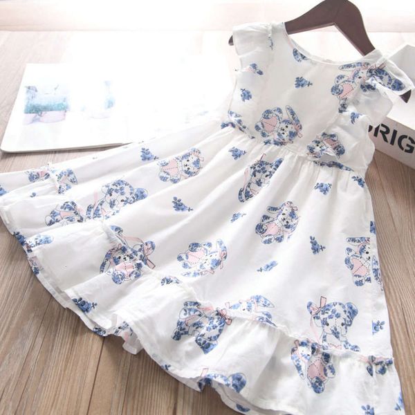 

new ~ 332856 product z girls spring cartoon animal print drs children's wear cs, Red;yellow