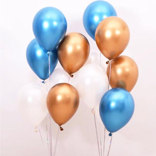 

30pcs lot 10inch darkblue chrome metallic latex balloons for wedding bridal shower theme balloons party decorations globos wmtnop