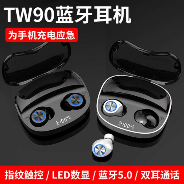 

noise wirels reduction new bluetooth tw90 headset high capacity power display
