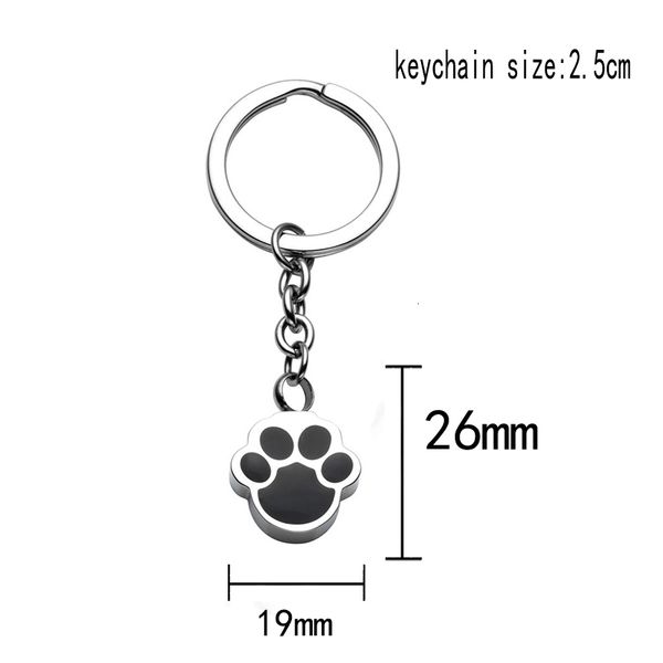 

keepsake pet cremation puppy urn necklace/key dog chain paw ashes key ring pendant memorial jewelry