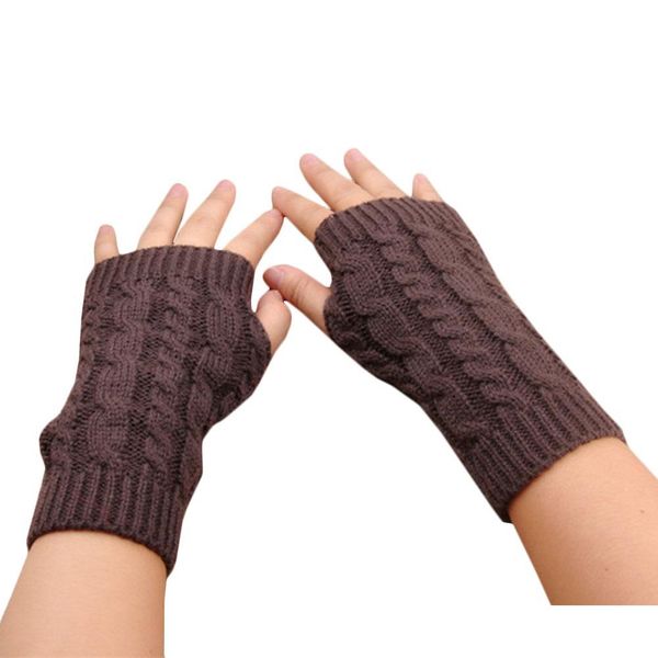 

women gloves stylish hand warmer winter gloves women arm crochet knitting faux wool mitten war bbynvk nana_shop, Blue;gray