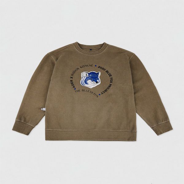 

2021 new maison kitsune ader error sweatshirt men women embroidery addererror pullover sweatshirts red grey black 1cvd