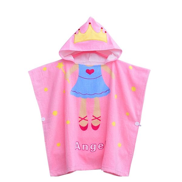 

детская баня полотенце на плащ с капюшоном халатом чисто хлопчатобумажное впитывание ванна полотенце плавание дома средняя и большая детская
