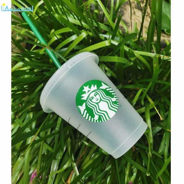 

new reusable starbucks cold cups christmas glittery cup plastic tumbler with lid plastic starbucks straw cup transparent cup green straw