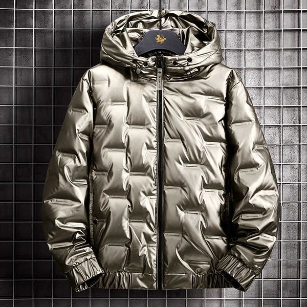 

2020 new winter down jacket men's short fashion brand thickened warm coat, Black