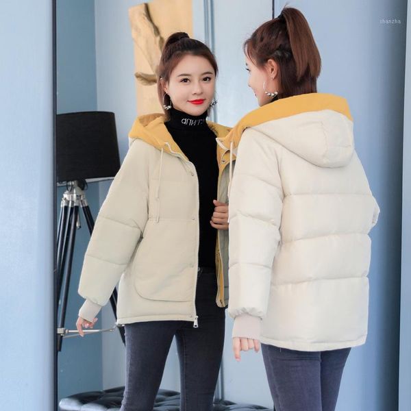 

2020 new trendy coat women's short cotton padded jacket autumn winter small padded clothes fashionable young lady wearing coat1, Black