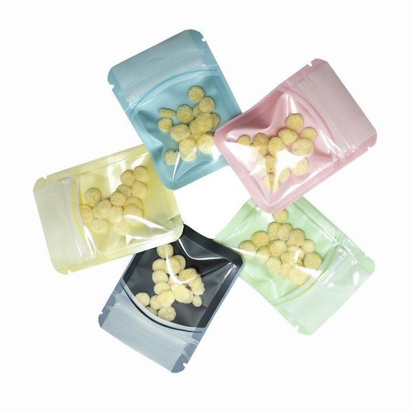 

transparent plastic zipper package bag colorful zip lock packaging organizer candy snacks nuts small sundry storage pouches h bbylht