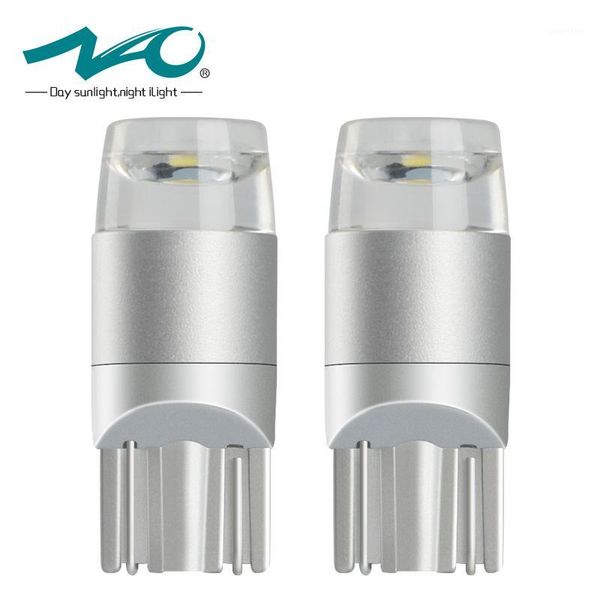 

nao 2x t10 led bulb w5w led car drl 3030 smd 194 168 cob clearance lights reading interior lamp 12v 6000k white yellow red new1
