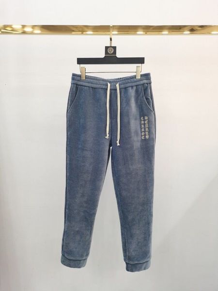 

2020fw new fashion brand ch crosin men's autumn and winter casual drawstring straight pants sanskrit horseshoe, White