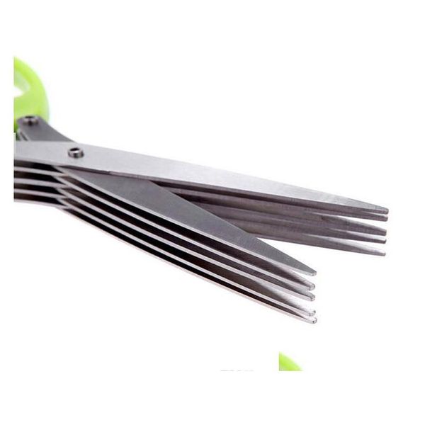 

stainless steel cooking tools kitchen accessories knives 5 layers scissors sushi shredded scallion cut herb jllral mywjqq