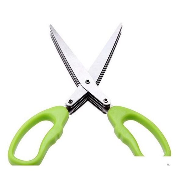 

stainless steel cooking tools kitchen accessories knives 5 layers scissors sushi shredded scallion cut herb jlltmu mywjqq
