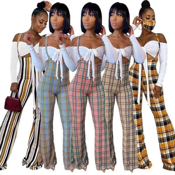 

2020 blouse plaid jumpsuit two piece set women bodycon crop long sleeve bowknot romper pants autumn overalls suits, Black;white