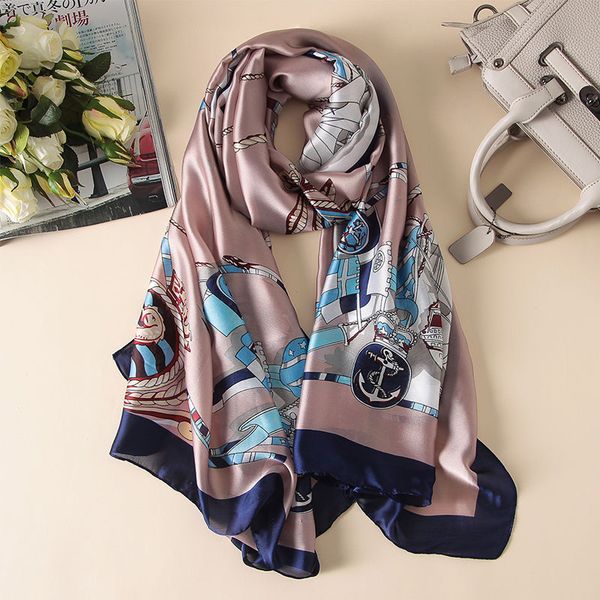 

new imitation silk silk scarves women silk thin thin scarf shawl scarves can be wholesale without box, Blue;gray