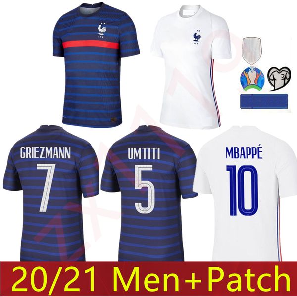 

2020 франция mbappe griezmann pogba theressys 2021 home out 3-й мужской футбол футбол футбол футбол maillot de op, Black;yellow
