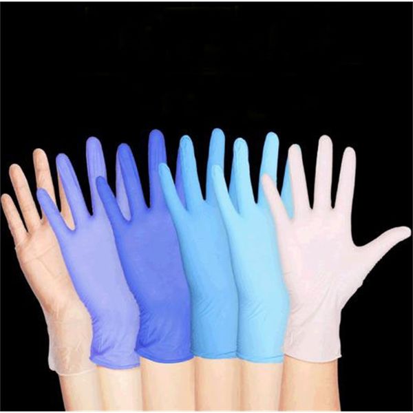 

nitrile ready to disposable ship navy gloves blue powder (non latex) - pack of 100 pieces gloves anti-skid anti-acid gloves