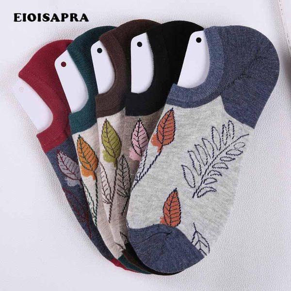 

eioisapra] япония harajuku листья носки цветных разнообразных комфорт калькутины гомбе мода повседневные тонкие носки популярный выбор сокк, Black