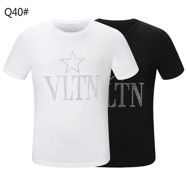 

ummer paris mens luxury clothing drill t-shirt diagonal letter print t shirt fashion r tshirts casu;986, White;black