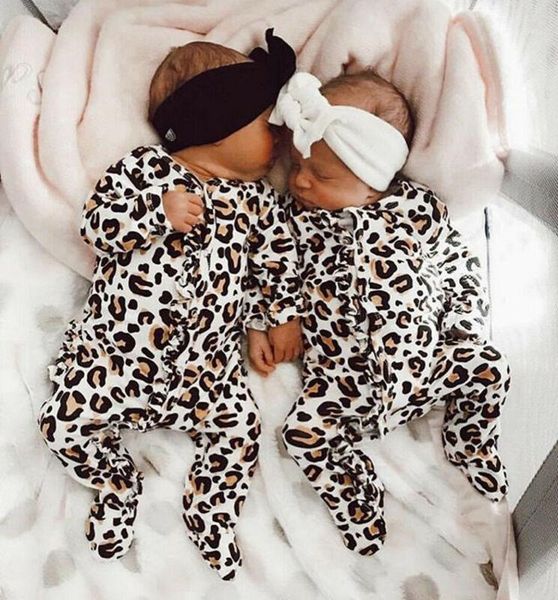 

jumpsuits baby boy girl leopard cotton soft jumpsuit footies sleepwear sleeping suit for kid clothes toddler children born infant1, Blue