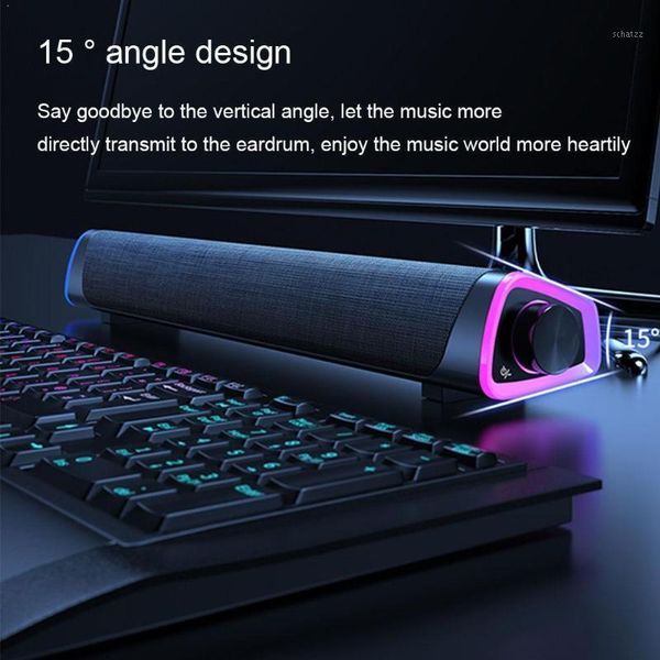 

3d surround soundbar bluetooth 5.0 speaker wired computer sound speakers 3.5mm bar theater tv for lapstereo subwoofer p u1p31
