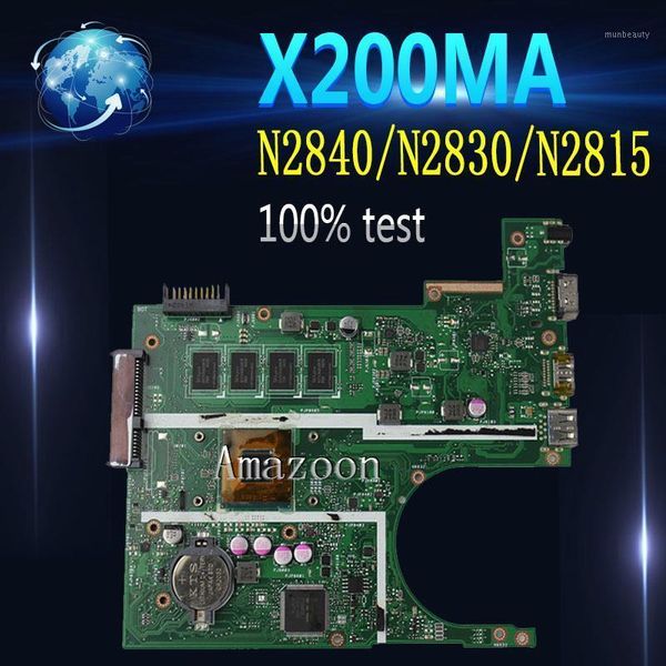 

amazoon x200ma lapmotherboard for asus x200ma f200m f200ma test original motherboard 4g-ram n2840/n2830/n28151