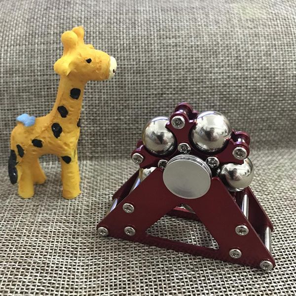 

1pc metal five bead ferris wheel fingertip gyroscope stainless steel ball bracket finger gyro stress fidget spinner h wmtlsl