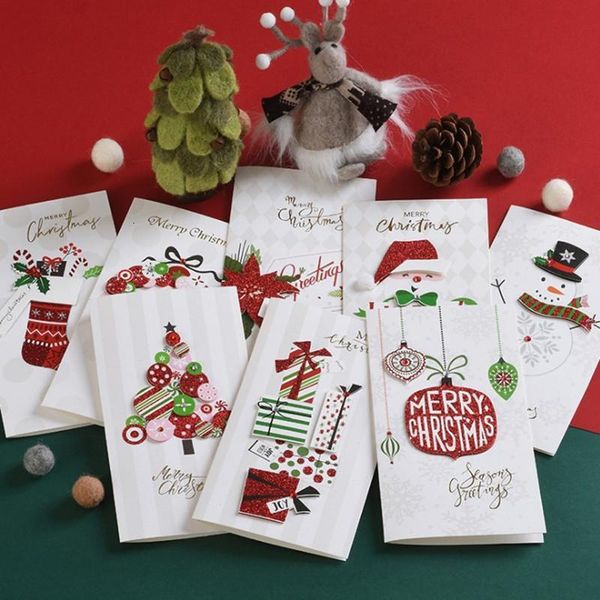 

greeting cards with envelope christmas tree santa claus gift new year supplyoutlet04i6