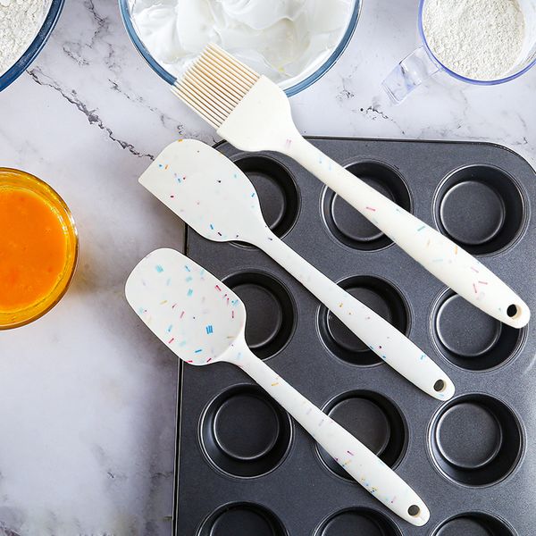 

factory in stock silicone brush brush kitchen pancake diy baking tool blade color barbecue brush wholesale