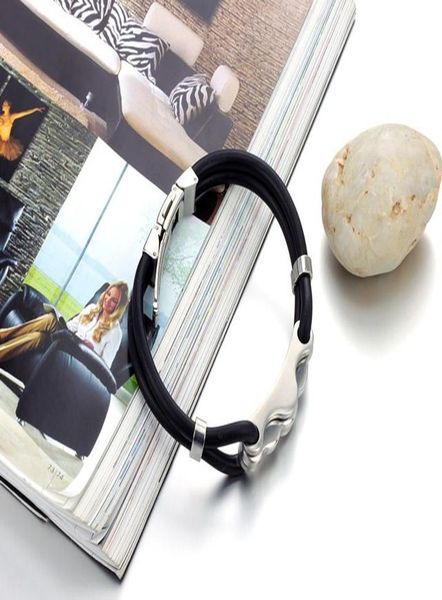 

мужская кожаный браслет из корейского стиля оптом титановые серебряные мужчины браслет титана силиконовые браслеты дружбы мужские ювелирные