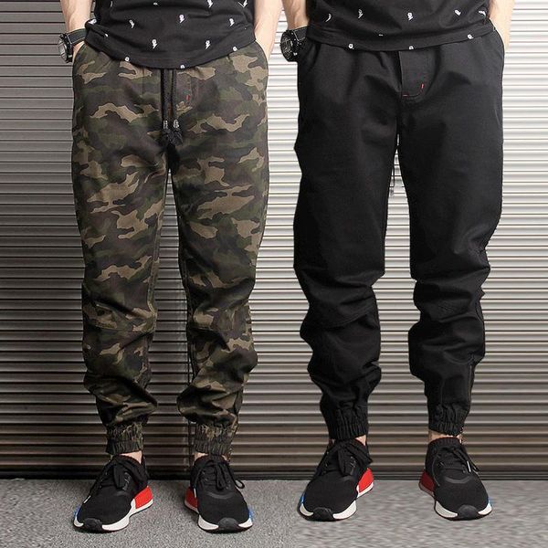 

men's jeans ly designer fashion men casual loose fit cargo pants black camouflage slack bottom joggers streetwear hip hop men1, Blue