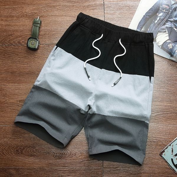 

new 2021 attacked male fashion sporting beaching cotton and linen bodybuilding fine fit short pants k40 shorts nd6x, White;black