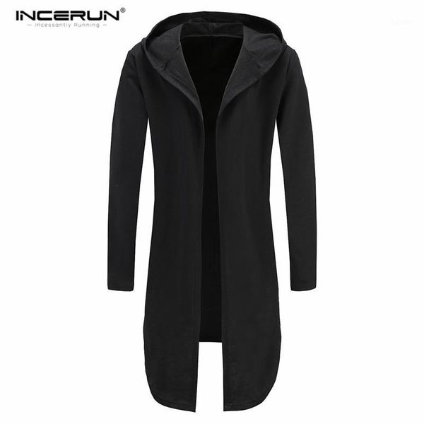 

men sweatshirt black gown hip hop mantle hoodies brand fashion streetwear long open front cloak man's coat jacket plus size 3xl1