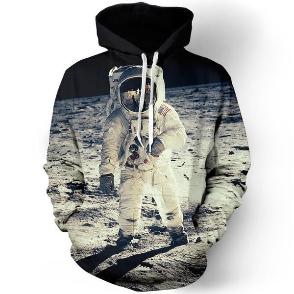 

2020 3d printing hoodie mens space vacuum cleaner robot harajuku hoodie mens sweatshirt outing streetwear, Black