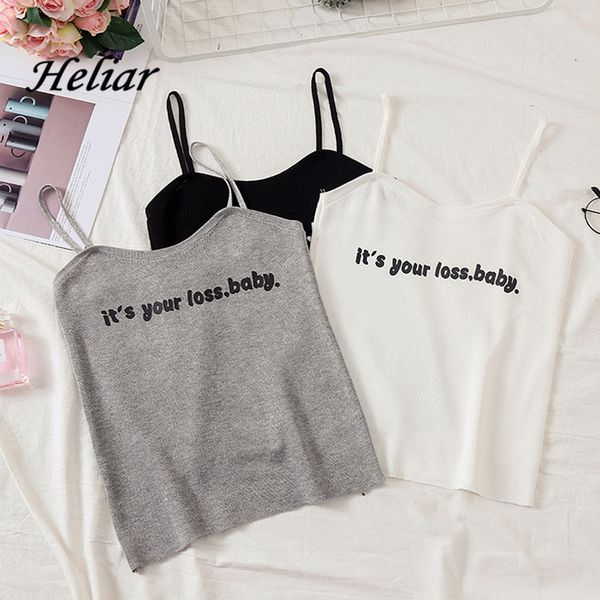 

hailia summer 2020 women's sleeveless t-shirt knitting this is your loss baby print t-shirt