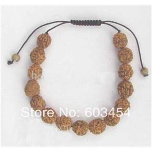 

faceted wholesale 9mm rudraksh bracelet, 15 5 beads, Black