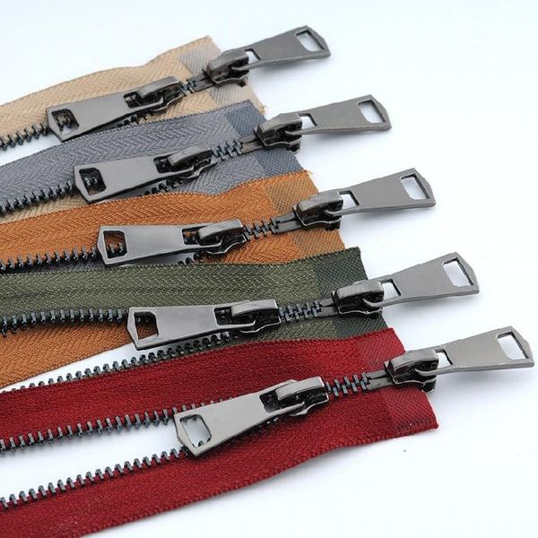 

1 шт. 5120см двойной слайдер открытый конечный металлический монтажный пистолет черный зубы diy shaving down wake zipper одежда куртка пальт