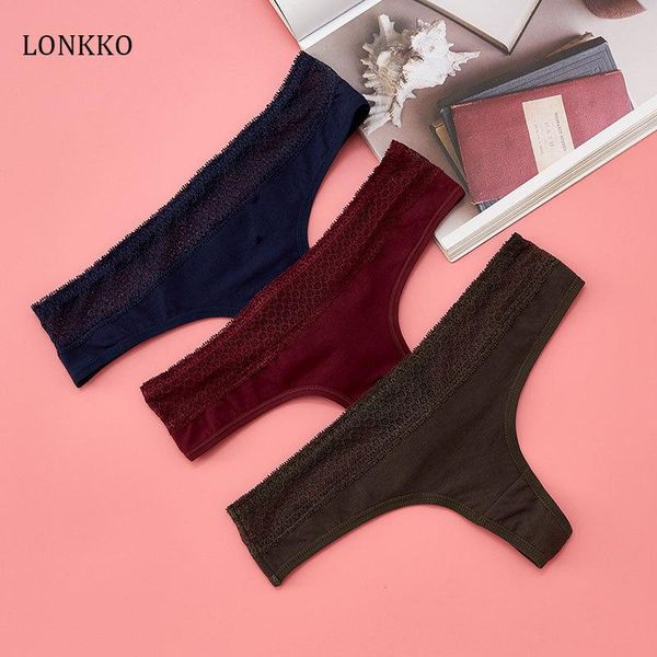 

women's panties lonkko cotton underwear g-sting thong briefs girls low-rise soft panty -xxl underpants female lingerie, Black;pink