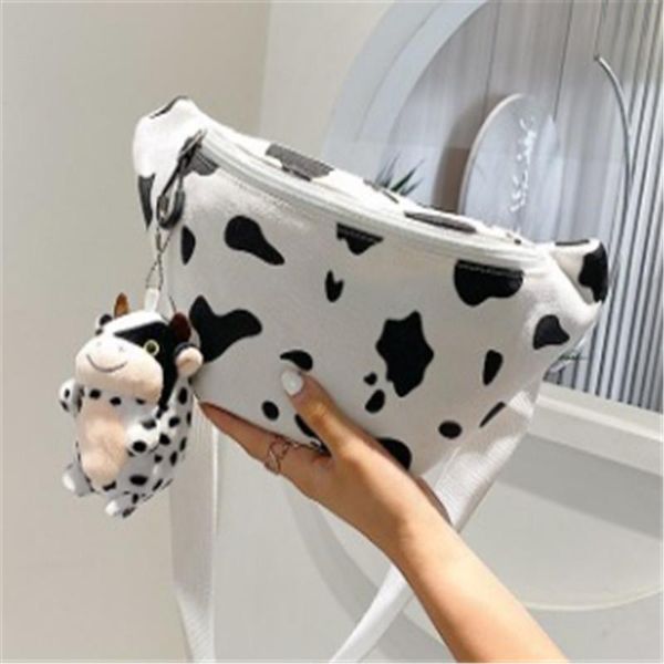 

waist bags women cow print bag fanny pack pouch sport hip chest crossbody shoulder purse satchel belly band belt