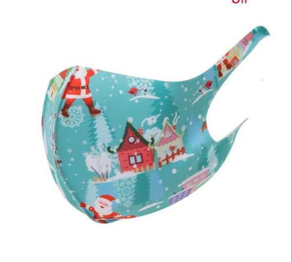 

fashion face 2020 dust-proof breathable santa christmas claus elk printing ice silk cotton mask for men and wooutlet5pus