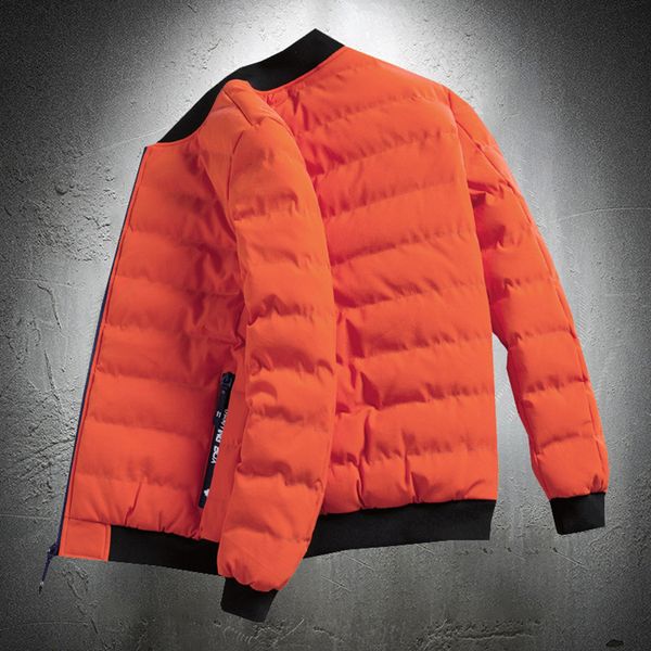 

2021 New Winter Men Thick Warm Baseball Jacket Sports Coat Cotton Padded Autumn Mens Coats Plus Size 4xl DSQF, Black