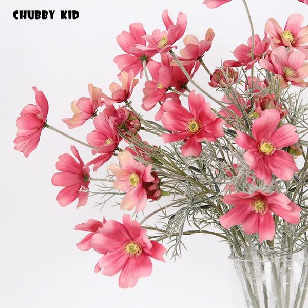 

decorative flowers & wreaths wholesale nice artificial garden cosmos wedding silk flower fake calliopsis galsang mexican aster 10pcs / lot