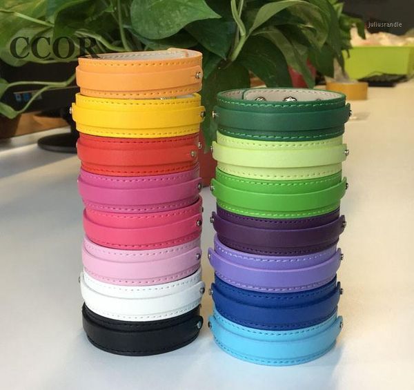 

charm bracelets ccor 20-100pcs (8+18)mm*200mm copy leather wristbands fit 8mm slide charms letter bead diy accessories swd00011, Golden;silver