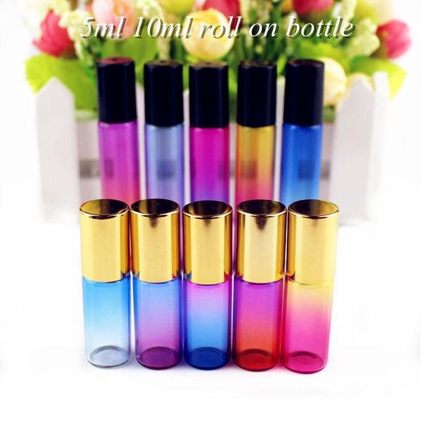 

20pcs/lot 5ml/10ml roll on glass bottle with glass/metal roller ball perfume essential oil bottles sample test gla qyljnx