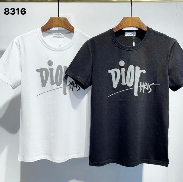 

ummer paris mens luxury clothing drill t-shirt diagonal letter print t shirt fashion r tshirts casua146, White;black
