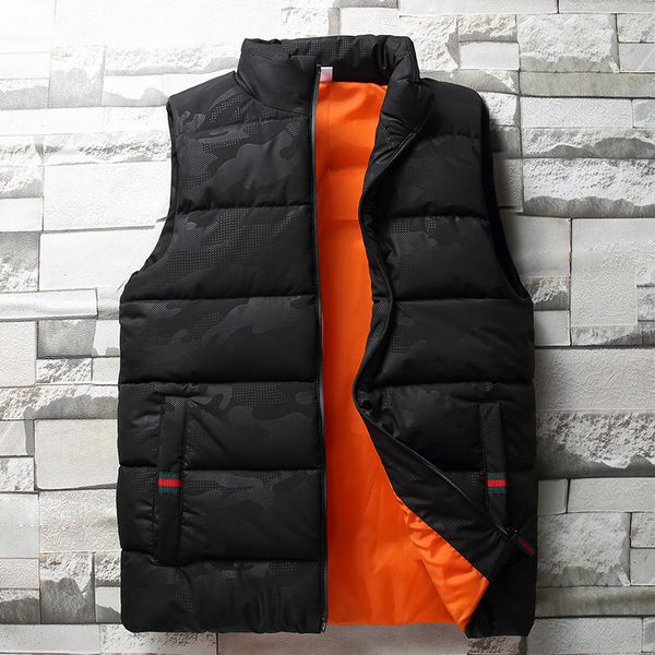 

autumn winter middle-aged and old men's down cotton warm loose waistcoat father jacket coat 8027, Black;white