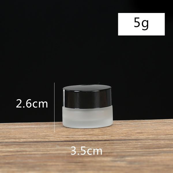 

5g/5ml 10g/10ml upscale cosmetic storage container jar face cream lip balm frosted glass bottle pot with lid and inner pad 367 n2