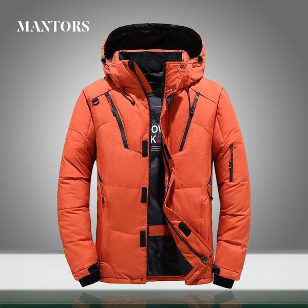 

men parka coats 2020 winter jacket thicken hooded waterproof outwear mens warm casual coat solid color outdoor overcoat clothing, Black